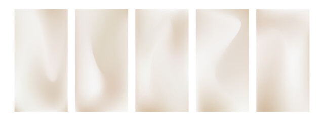 Obraz premium Elegant pearl and cream gradient wallpaper. Warm neutral pastel texture for minimalist home screen or luxury phone background. Vector illustration.