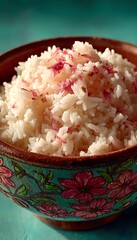 A beautifully prepared bowl of a rice, perfect for adding flavor to your meals.