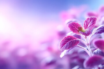 Vibrant purple leaves illuminated by soft light, showcasing the beauty of nature.