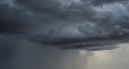 Obraz premium Dark Storm Clouds and Rain Shower Sky Background