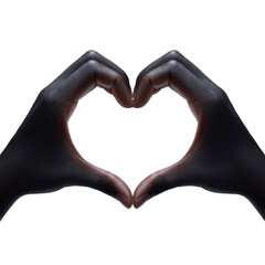 Fototapeta premium Hands Forming Heart Shape Symbolizing Love and Connection on a Solid Background