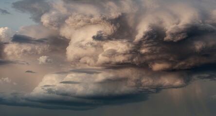 Obraz premium Dramatic storm clouds in the sky, textured and ominous