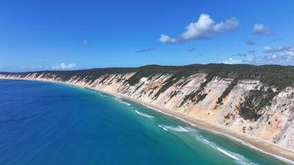 Aerial photo of Rainbow Beach Queensland, Australia