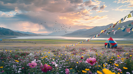 MountainMeadowWithPrayerFlags