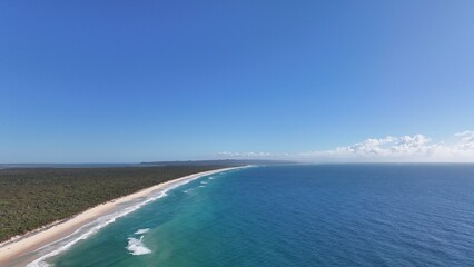 Aerial photo of Rainbow Beach Queensland, Australia