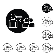 Outbound Communication Icon Representing Customer Targeting and Marketing Focus