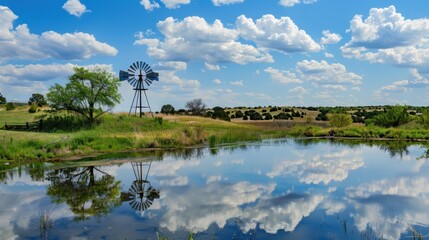 Tranquil Rural Landscapes: Lakes, Rivers & Ponds with Reflections, Green Forests and Blue Skies