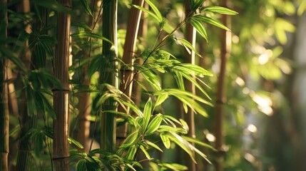 Bamboo forest sunlight
