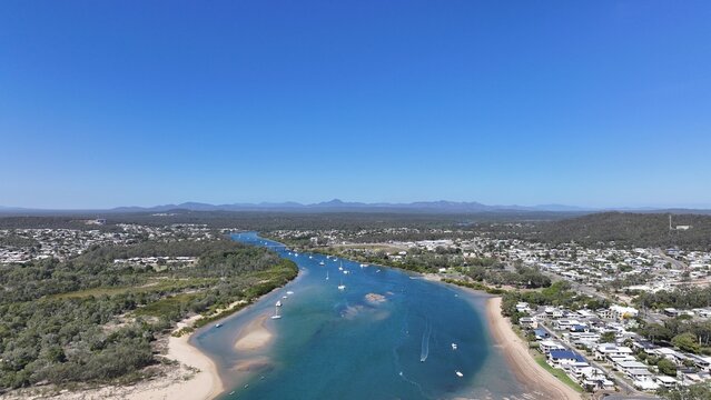 Aerial photo of Tannum Sands Queensland, Australia