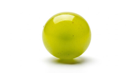 A single, ripe, green grape isolated on white background