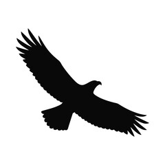 Vector art of black eagle silhouette