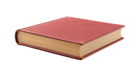 Obraz premium Book with a Red Cover on White Background