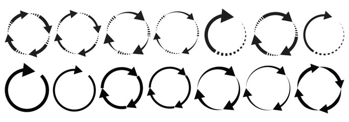 
 Save to Library
 Download Preview
 Preview Crop
 Find Similar
 
File #:  1479595967
Circle arrow icon set. Symbol of reload, refresh, loading, recycle, and repeat. Interconnecting round arrow vector