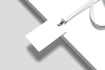 Realistic id Card Mockup Blank