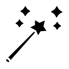 star magic wand glyph icon