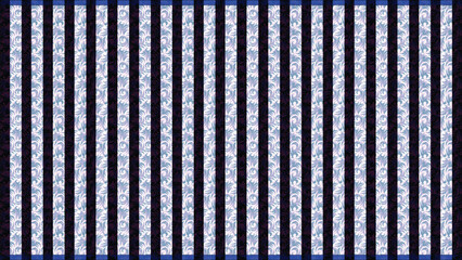 Seamless pattern of vertical stripes in black and white for textile design