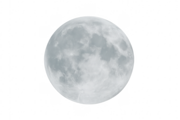 Full moon glowing brightly in night sky