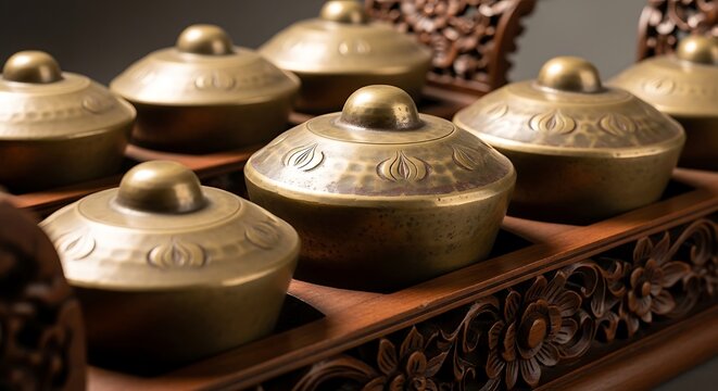 Gamelan Instruments Traditional Indonesian Percussion Ensemble.