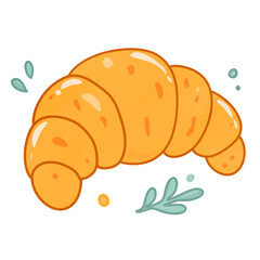croissant on a white
