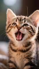 Portrait of a young, cute Bengal cat with stunning eyes and soft fur, looking directly at the camera, cute cat wallpaper