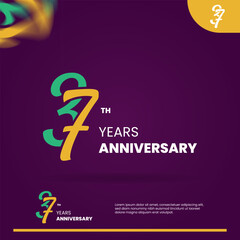 37th anniversary logo design
