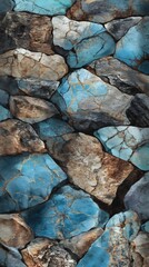 A captivating closeup of a stone wall, showcasing the intricate textures and patterns of the rocks, creating a visually stunning and tactile experience