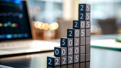 Obraz premium Emerging Business Trends for 2025 Analyzing Growth Strategies in a Competitive Environment Corporate Office Data Insights Professional Perspective