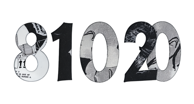 Numbers with Abstract Patterns and Textures