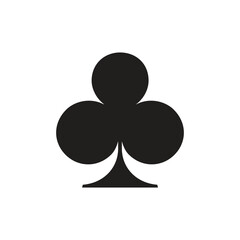 Clubs poker card icon illustration isolated vector template