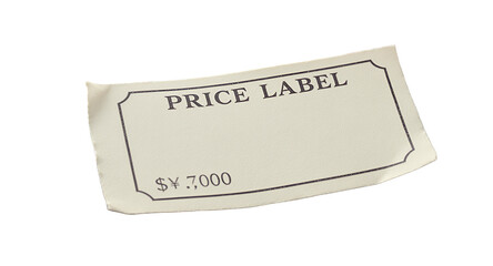Price Label with Vintage Stamps and Paper Background