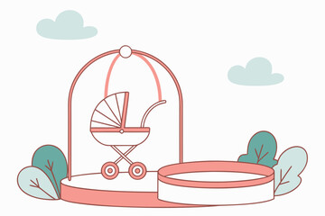 Fototapeta premium 3d product podium