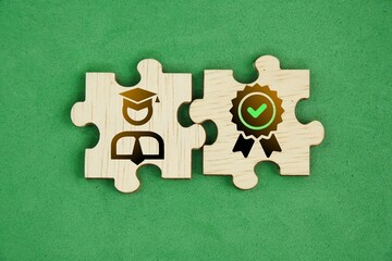 certification. qualifications, certificates and graduate icons. the concept of academic qualifications. the concept of required skills. A graduate certificate is a postgraduate qualification