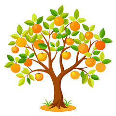 Orange Tree Vector