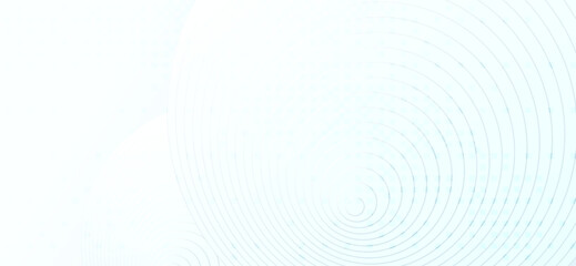 Soft pale cyan and white create a subtle, modern backdrop showcasing layered circular patterns, emanating a minimalist, ethereal vibe suitable for technology or design concepts