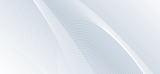 The image showcases delicate, curved white lines forming a soft, flowing pattern against a subtle light gray gradient background, creating an elegant and minimalist texture effect