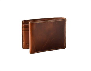 Men's leather wallet transparent