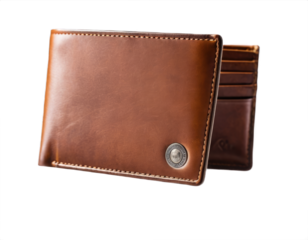 Men's leather wallet transparent