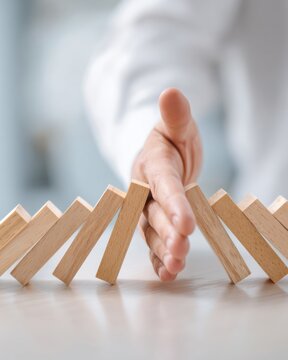 Professional Patient Safety Intervention with Hand Stopping Domino Effect Authentic Risk Management for Modern Healthcare Marketing Campaigns