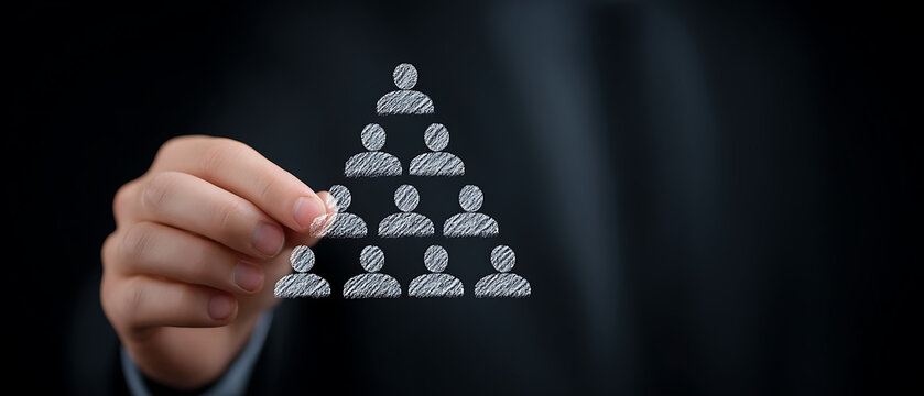 Shaping a Hierarchical Structure With Drawn Figures in a Business Context