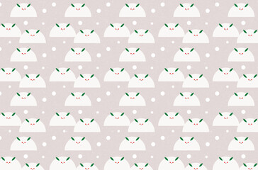 雪うさぎの背景イラスト