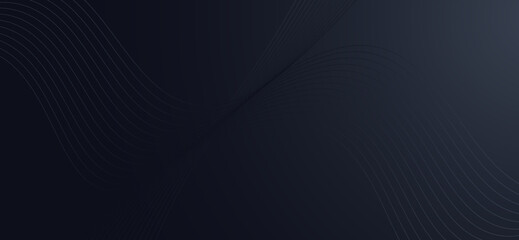 Elegant dark navy backdrop features flowing, subtle silver lines with a gradient effect, creating a sense of depth and movement that would be ideal for modern designs