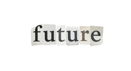 Word Future Cut From Paper
