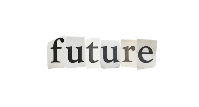 Word Future Cut From Paper