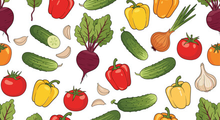 A vibrant collection of fresh organic vegetables in assorted colors and shapes.