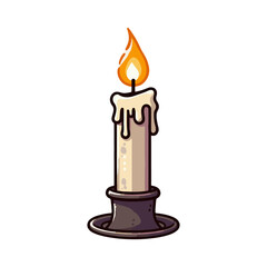 Halloween candles illustration design