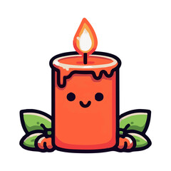 Halloween candles illustration design