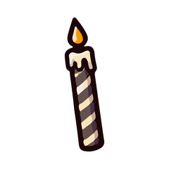 Halloween candles illustration design