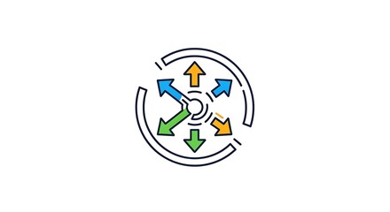 Business cycle arrows infographic design