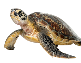 Majestic Marine Turtle Showcasing Natural Beauty – Cutout