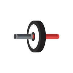 Illustration of a sleek, modern abdominal exercise wheel, designed for effective core strength training and versatile home workouts